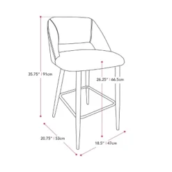 Blakeley Velvet Counter Height Barstool Black - CorLiving 18 Blakeley Velvet Counter Height Barstool Black - CorLiving -Furniture Store GUEST 6912bb5f b860 41f9 a1b2 1d67dcd88d2b