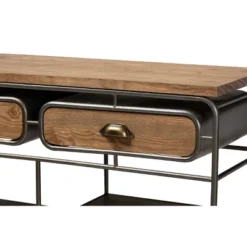 2 Drawer Grant Vintage Rustic Industrial Wood And Metal Kitchen Cart Brown/Black - Baxton Studio -Furniture Store GUEST 693ba96f fbcc 4aab b1c5 fb1130bbf0fb