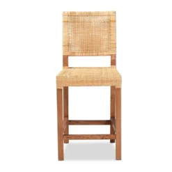 Lesia Rattan And Wood Counter Height Barstool Natural/Walnut - Bali & Pari -Furniture Store GUEST 69e3943e 6326 4eea 8bda 227c64a2f714