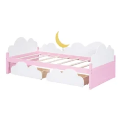 Twin Size Platform Bed With Clouds And 2 Drawers - ModernLuxe -Furniture Store GUEST 6a706777 8809 4951 943a 542e386aa80c