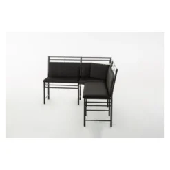 2pc Gareth Breakfast Nook Dining L Chair & Bench Black ( ) - Boraam -Furniture Store GUEST 6c720b8e 4cf4 435f bc78 3b2d9a1de9ab