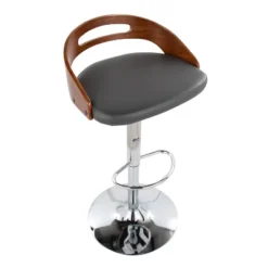 Set Of 2 Cassis Upholstered Barstool Gray/Walnut - Lumisource -Furniture Store GUEST 6c871f16 06fd 4b7a 867a aa6e8bf9db47