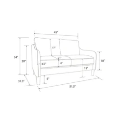 Penny 2 Seater Loveseat Sofa Green Velvet - Room & Joy -Furniture Store GUEST 6d11c2b7 cfb2 4f0e a08d 74114066a7b8