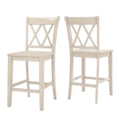 2pk 24" South Hill Double X Back Counter Height Barstools - Inspire Q -Furniture Store GUEST 6d9b53d9 a857 4fae a81e b15441a4b920