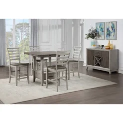 Abacus Drop Leaf Counter Table Alabaster/Honey - Steve Silver Co. -Furniture Store GUEST 6e39433c 488c 4c84 9b9c 7a5e7735ab95