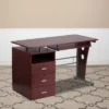 Flash Furniture Computer Desk With Three Drawer Single Pedestal And Pull-Out Keyboard Tray -Furniture Store GUEST 6e852621 9587 451f 8eaf ae382b34ff9c