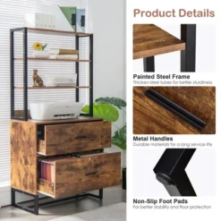 Costway 2 Drawer Vertical File Cabinet W/Lock & Bookshelf, Letter Size Filing Cabinet 18 Costway 2 Drawer Vertical File Cabinet W/Lock & Bookshelf, Letter Size Filing Cabinet -Furniture Store GUEST 6fc8540a 808d 48ce 9edd 02555d3bdb7c