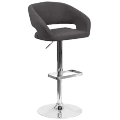 Flash Furniture Contemporary Vinyl Adjustable Height Barstool With Rounded Mid-Back -Furniture Store GUEST 7156005f 79f6 44d3 80e1 d5e14f92de57