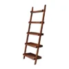 75.5" 5 Tier Solid Wood Leaning Bookshelf - International Concepts