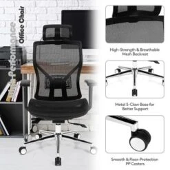 Costway Ergonomic Office Chair High-Back Mesh Chair W/Adjustable Lumbar Support 13 Costway Ergonomic Office Chair High-Back Mesh Chair W/Adjustable Lumbar Support -Furniture Store GUEST 74647328 76ca 47e8 af88 2795517ac313