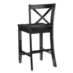 24" Torino X Back Wood Counter Height Barstool - Black - Linon 12 24" Torino X Back Wood Counter Height Barstool - Black - Linon -Furniture Store GUEST 74c15758 3109 411c a002 2a7eb4783e53
