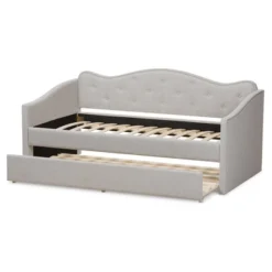 Twin Kaija Modern And Contemporary Fabric Daybed With Trundle Gray - Baxton Studio -Furniture Store GUEST 760bdae0 a564 4813 883a 1f797f1bedeb