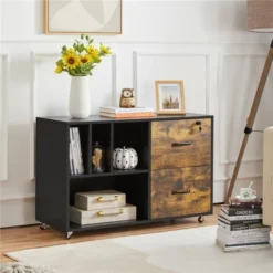 Yaheetech Mobile Letter Size Rolling File Cabinet With Drawers And Storage Shelves For Home Office -Furniture Store GUEST 760d64aa 52b4 40d9 90bb f969522cd924