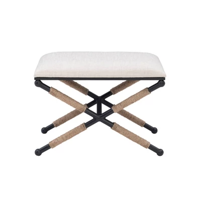 Ashburn Campaign Accent Stool - Linon 4 Ashburn Campaign Accent Stool - Linon - Image 2