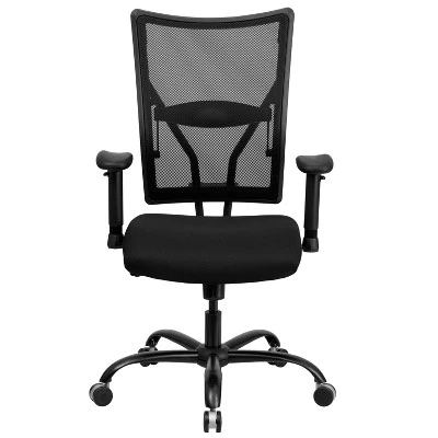 Emma And Oliver 400 Lb. Big & Tall Black Mesh Swivel Ergonomic Office Chair With Adjustable Arms 10 Emma And Oliver 400 Lb. Big & Tall Black Mesh Swivel Ergonomic Office Chair With Adjustable Arms - Image 8