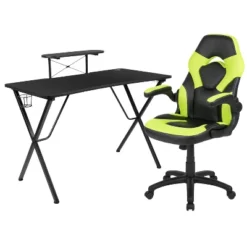 Flash Furniture Gaming Desk And Racing Chair Set With Cup Holder, Headphone Hook, And Monitor/Smartphone Stand -Furniture Store GUEST 77fc4ee4 fc62 4626 bb36 f001d39d305c