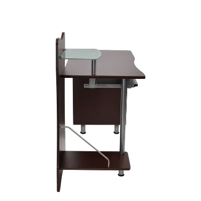 Stylish Computer Desk With Storage Brown - Techni Mobili 5 Stylish Computer Desk With Storage Brown - Techni Mobili - Image 3