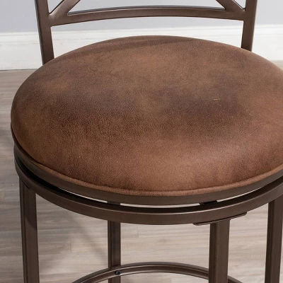 Compton Swivel Counter Height Barstool Brown - Hillsdale Furniture 7 Compton Swivel Counter Height Barstool Brown - Hillsdale Furniture - Image 5