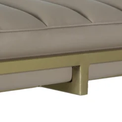 Riebe Contemporary Handmade Channel Stitch Ottoman Bench Dark Cream/Matte Gold - Christopher Knight Home -Furniture Store GUEST 7b542bf6 f0e4 44eb a9ff b04169025fcf