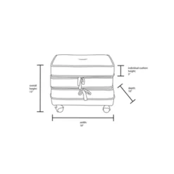 Marin Stackable Pouf With Casters - Opalhouse™ Designed With Jungalow™ -Furniture Store GUEST 7b9ecb5e 9626 4b0f abc1 fd2c0a06f868