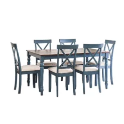 7pc Lafayette Wood Dining Set - Vifah -Furniture Store GUEST 7beb4249 6ff1 48ad 895b b2919ea8c455