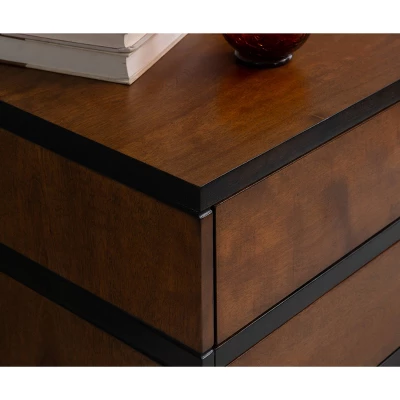 Mid-Century Modern 6 Drawer Dresser Walnut - Linon 16 Mid-Century Modern 6 Drawer Dresser Walnut - Linon - Image 14