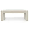 Kaia 47" Minimalist Aesthetic Look Teddy Waterfall Upholstered Bench-The Pop Maison