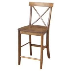 24" Martha X Back Counter Height Barstool - International Concepts -Furniture Store GUEST 7d625d60 3f8d 4e81 8378 1539d068e48f
