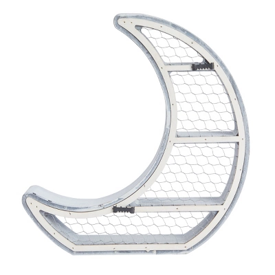 Farmlyn Creek Small Wooden Crescent Moon Wall Shelf For Crystals & Essential Oils, Rustic Home Wall Decor For Nursery, White, 10.7 X 11.2 X 2 In 9 Farmlyn Creek Small Wooden Crescent Moon Wall Shelf For Crystals & Essential Oils, Rustic Home Wall Decor For Nursery, White, 10.7 X 11.2 X 2 In - Image 7