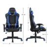 Costway Gaming Chair Reclining Racing Chair W/Lumbar Support And Headrest White -Furniture Store GUEST 7de64037 4f82 4be2 8b60 ac5b06846e53