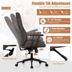 Costway High Back Ex Ecutive Office Chair Adjustable Reclining Task Chair Armrest -Furniture Store GUEST 7df287f1 8d52 4a81 8702 67a25f38c747