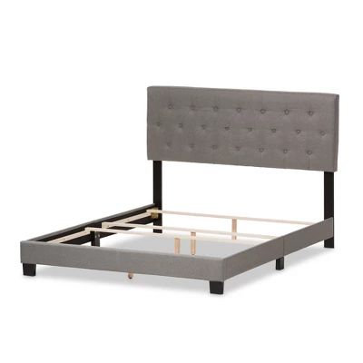 Cassandra Modern And Contemporary Fabric Upholstered Bed - Baxton Studio 4 Cassandra Modern And Contemporary Fabric Upholstered Bed - Baxton Studio - Image 2