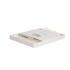 BirdRock Home 1-Pack Collapsible File Storage Organizer With Lid - Cream