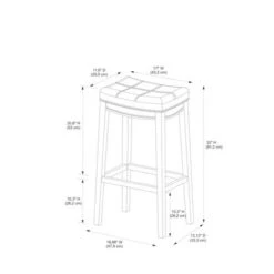 Padded Saddle Seat Barstool Hardwood - Linon -Furniture Store GUEST 7f5bc524 53b2 4ce4 880b c70896750443