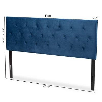 Felix Velvet Fabric Upholstered Headboard - Baxton Studio 7 Felix Velvet Fabric Upholstered Headboard - Baxton Studio - Image 5