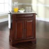 Lafayette Stainless Steel Top Portable Kitchen Island/Cart Mahogany - Crosley