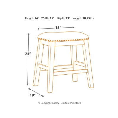 Set Of 2 Caitbrook Upholstered Counter Height Barstool Dark Gray - Signature Design By Ashley 4 Set Of 2 Caitbrook Upholstered Counter Height Barstool Dark Gray - Signature Design By Ashley - Image 2