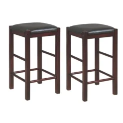 Set Of 2 Lancer Backless Faux Leather Counter Height Barstools - Linon -Furniture Store GUEST 80f00c4a 9da3 4972 9f41 56261172b0eb