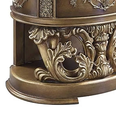 30" Constantine Nightstands Brown/Gold Finish - Acme Furniture 4 30" Constantine Nightstands Brown/Gold Finish - Acme Furniture - Image 2