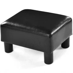 Costway PU Leather Ottoman Rectangular Footrest Small Stool W/ Padded Seat White/Black/Red -Furniture Store GUEST 81b0f0f0 f24b 405c a2d0 59ac50853203