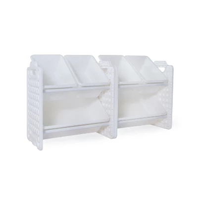 UNiPLAY Toy Organizer With 6 Removable Storage Bins And Block Play Panel, Multi-Size Bin Organizer 10 UNiPLAY Toy Organizer With 6 Removable Storage Bins And Block Play Panel, Multi-Size Bin Organizer - Image 8