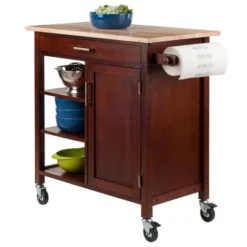 Marissa Kitchen Cart Walnut - Winsome -Furniture Store GUEST 82a8532e cf3c 498a aa25 b46d290c8531