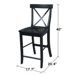 24" Martha X Back Counter Height Barstool - International Concepts -Furniture Store GUEST 837f859d 3d96 43dd 8368 432205e0e489