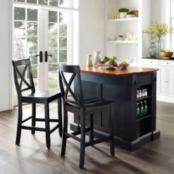 Coventry Drop Leaf Top Kitchen Island With X-Back Stools Black - Crosley 14 Coventry Drop Leaf Top Kitchen Island With X-Back Stools Black - Crosley -Furniture Store GUEST 83dec51a 544f 4263 985c e7caa637efce
