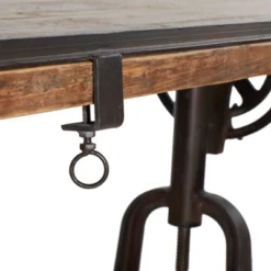 Industrial Teak Wood Console Table Brown - Olivia & May -Furniture Store GUEST 846aee55 5ebf 439e 8dc2 02129d206346