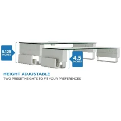 Mount-It! Tempered Glass & Aluminum Computer Monitor Stand With Brushed Aluminum Legs | 66 Lbs. Weight Capacity -Furniture Store GUEST 84926c51 e37c 4b7b b8fb 6a3f8aa7b88c