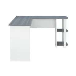Modern L Shaped Desk With Side Shelves Gray - Techni Mobili 14 Modern L Shaped Desk With Side Shelves Gray - Techni Mobili -Furniture Store GUEST 8527188a 3cb6 4344 8a3d c999bc5b2c93
