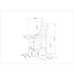 3pc Bonham Counter Extendable Dining Table - Linon -Furniture Store GUEST 85b0fbf5 f2d5 400a 990b a0fb405eb4e3
