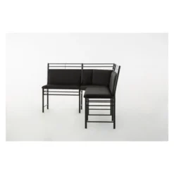 2pc Gareth Breakfast Nook Dining L Chair & Bench Black ( ) - Boraam -Furniture Store GUEST 869e6795 37cb 4fd1 b0c8 556952564d99