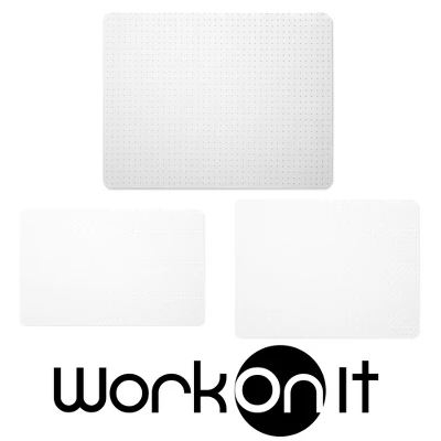 WorkOnIt Office Desk Chair Floor Mat, Clear 5 WorkOnIt Office Desk Chair Floor Mat, Clear - Image 3